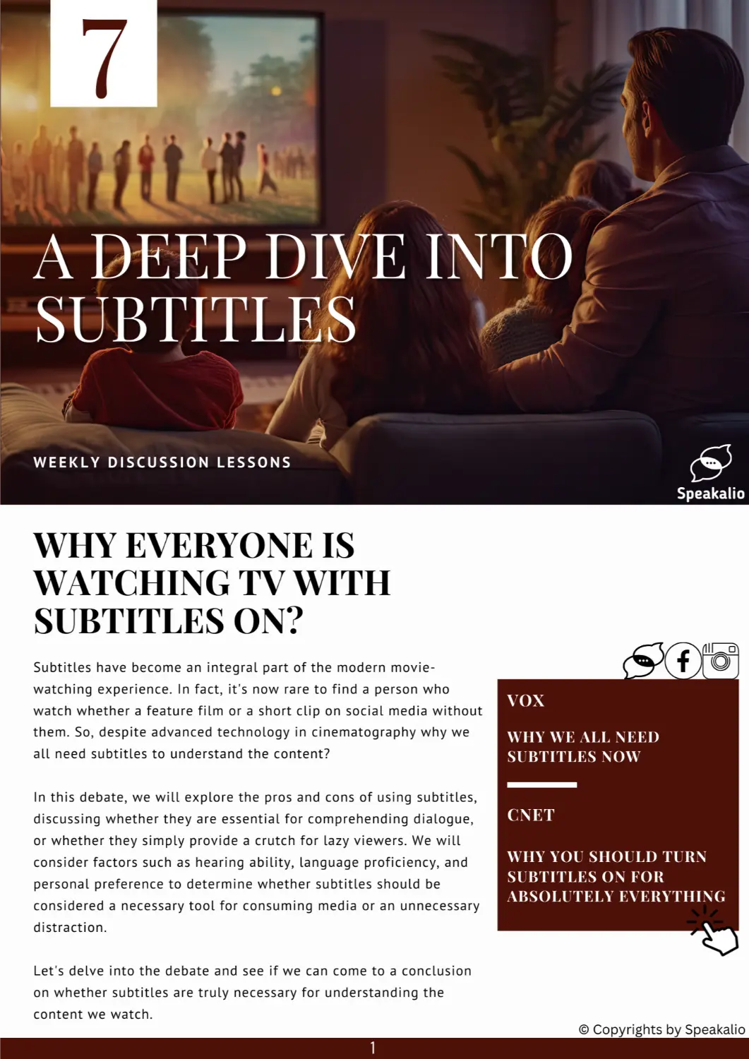Deep dive into subtitles