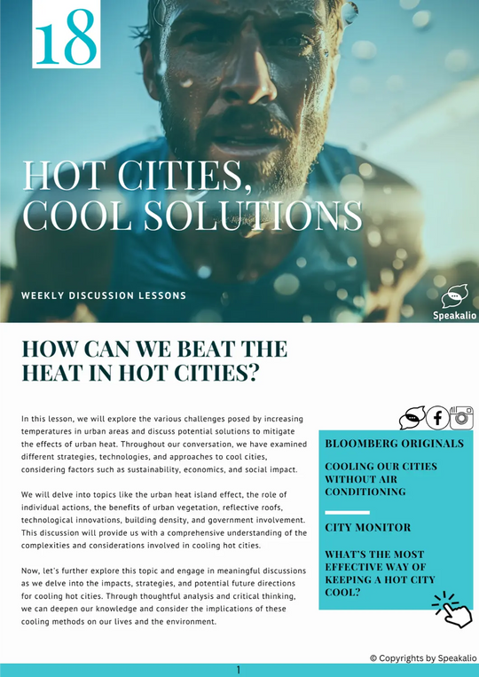 Hot cities, cool solutions