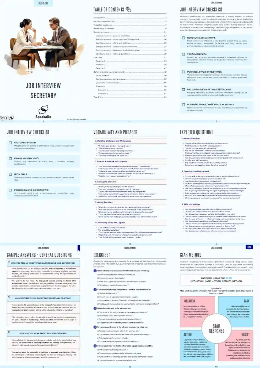 Job Interview - Bundle of 5 sheets!
