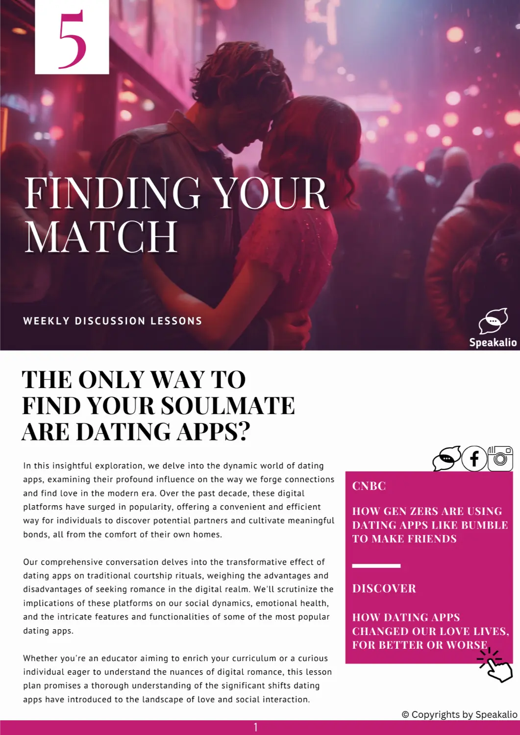 Finding your match – Speakalio