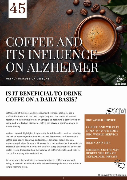 Coffee and its influence on Alzheimer