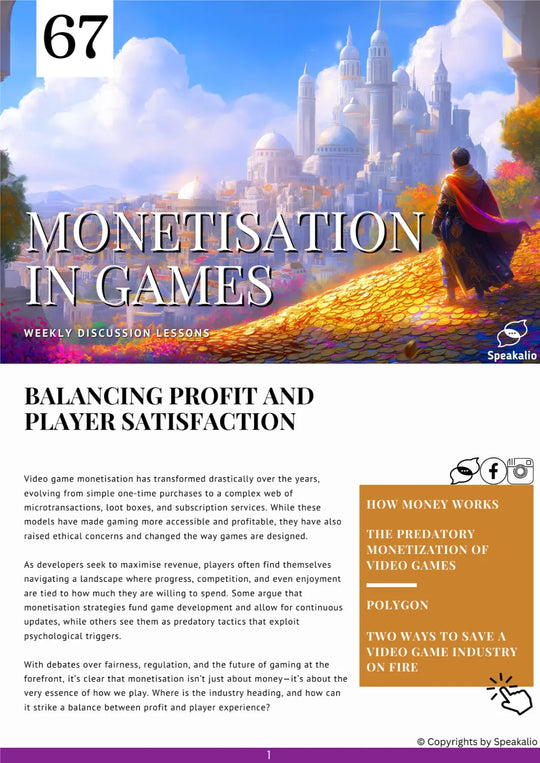 Monetisation in games