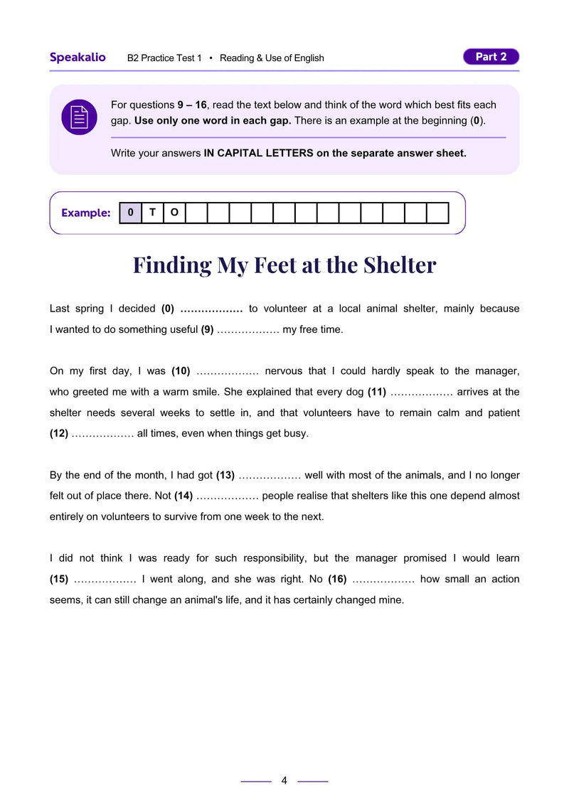 Reading & Use of English