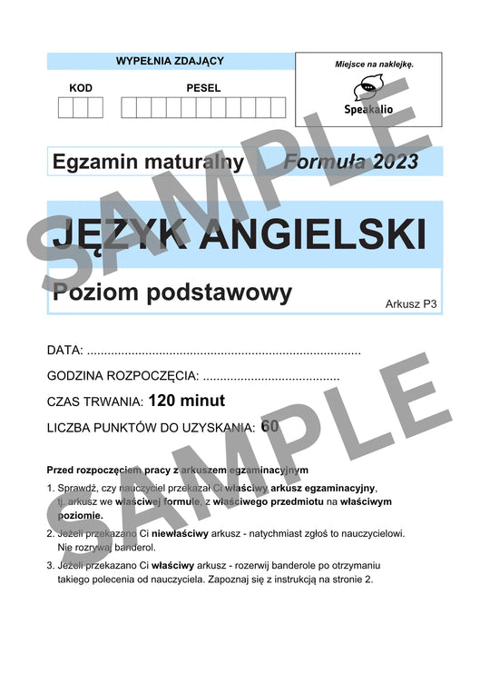 Matura podstawowowa 5 arkuszy