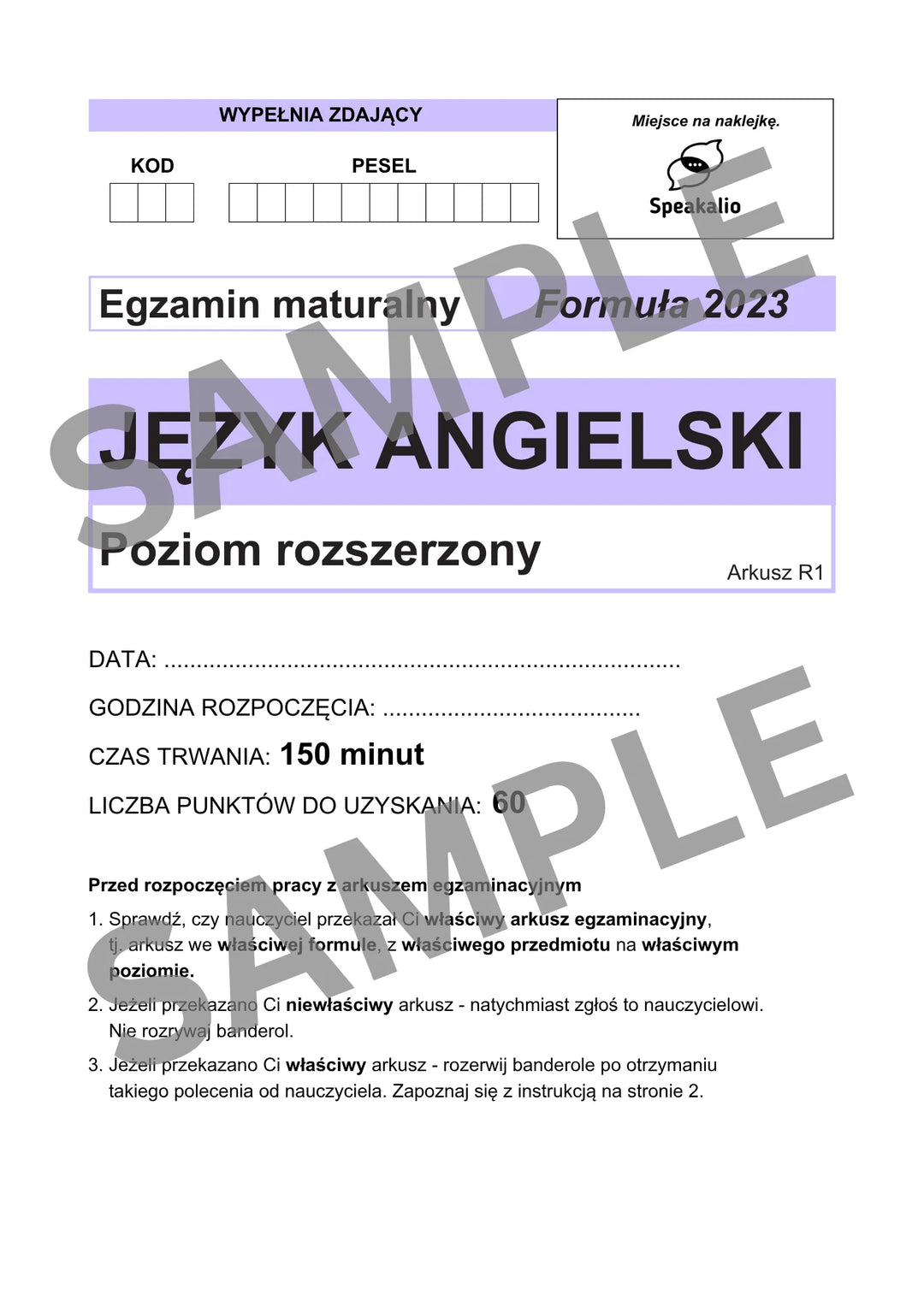 Matura rozszerzona 5 arkuszy