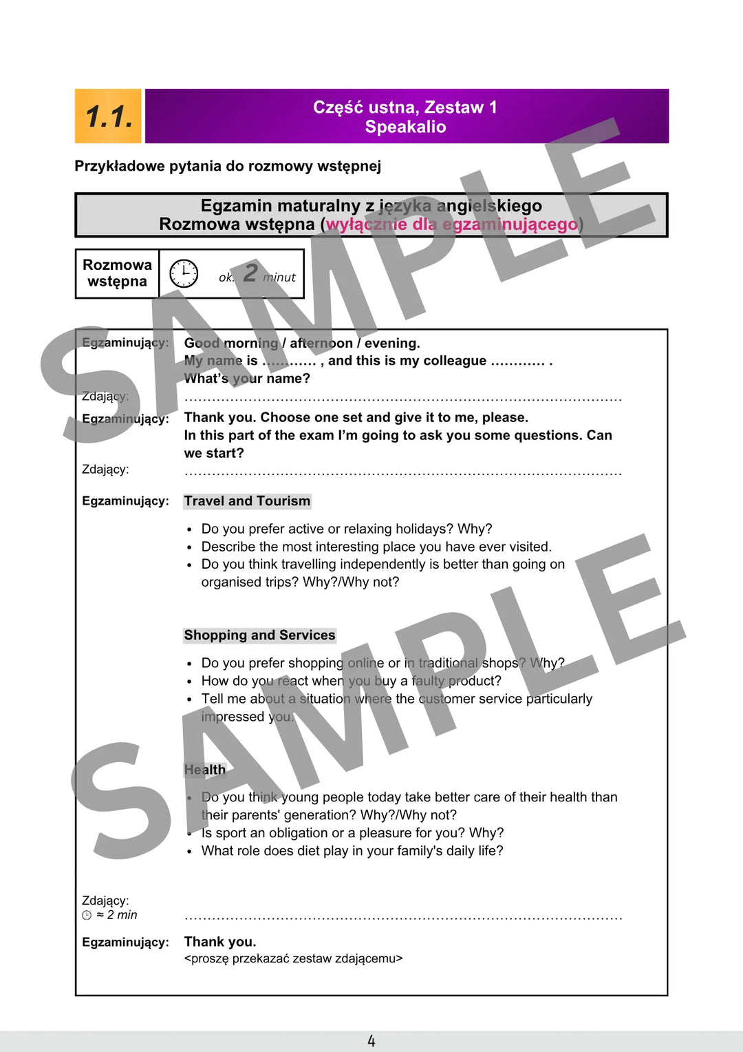 Matura ustna 10 arkuszy vol. 1