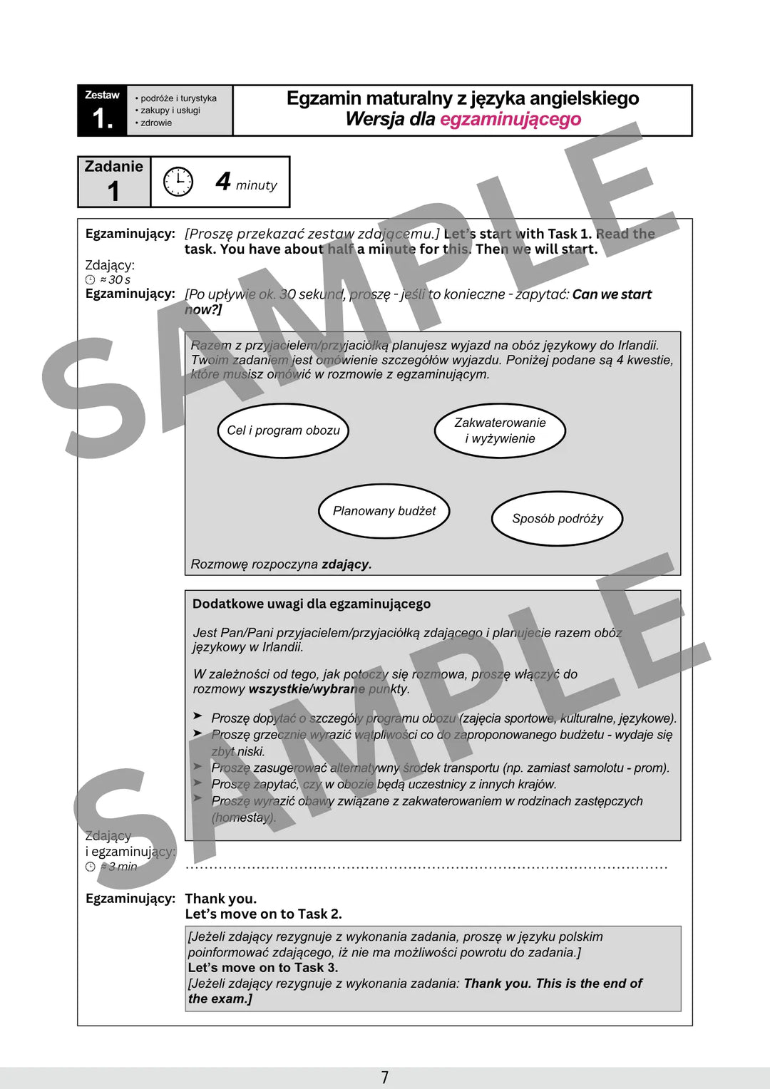 Matura ustna 10 arkuszy vol. 1