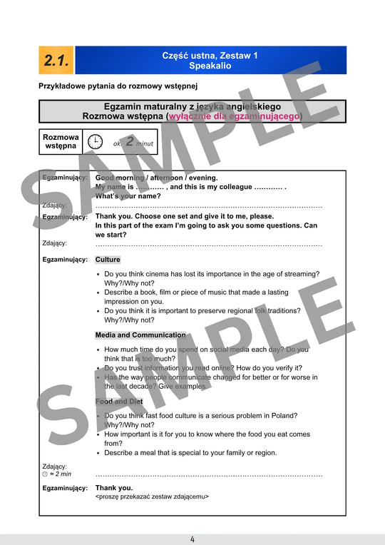 Matura ustna 10 arkuszy vol. 2