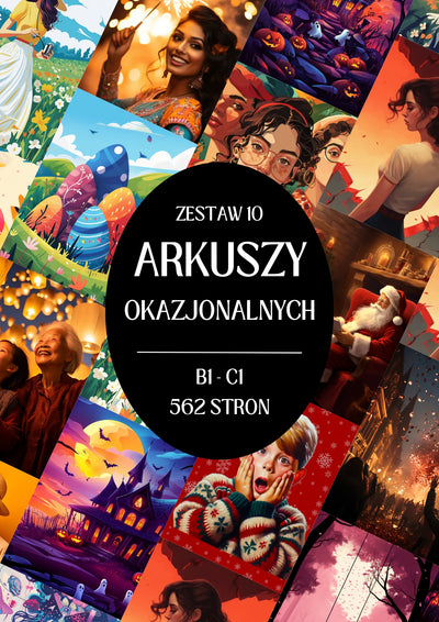 Zestaw 10 arkuszy okazjonalnych