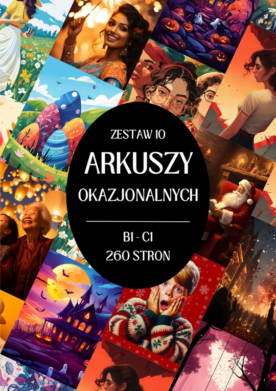 Zestaw 10 arkuszy okazjonalnych